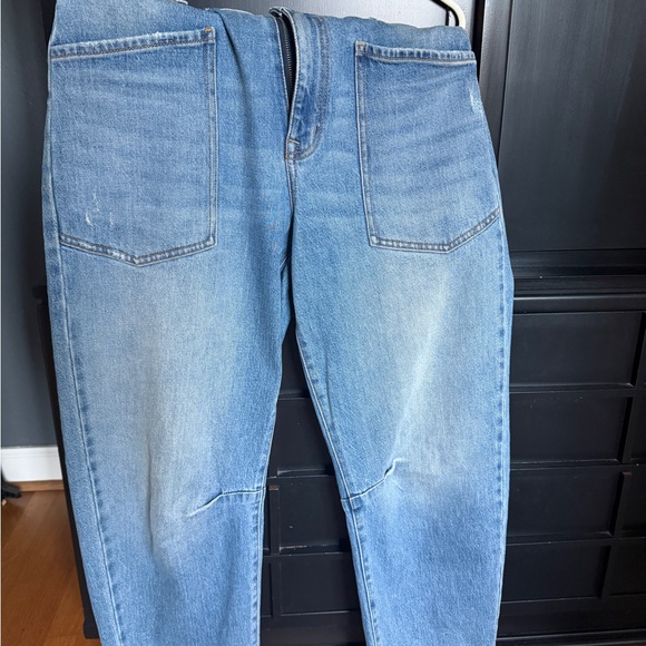 Evereve Classic Blue Denim Barrel Style Cora Jeans - Picture 7 of 7